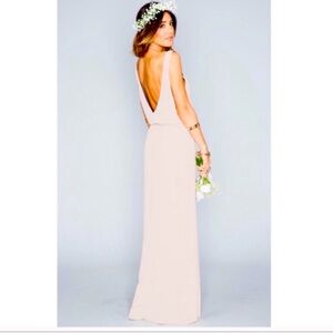 Show Me Your Mumu Kendall Maxi Bridesmaid Gown Dress in Show Me The Ring Crisp